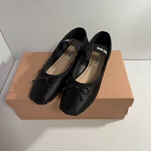 Miu Miu Black Ballet Flats